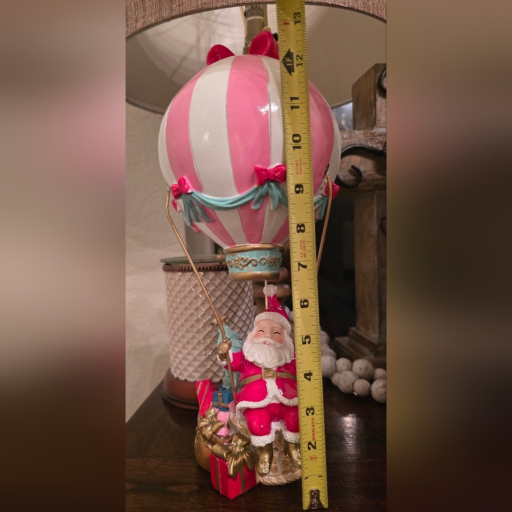 Santa Hot Air Balloon Figurine - Picture 3 of 7